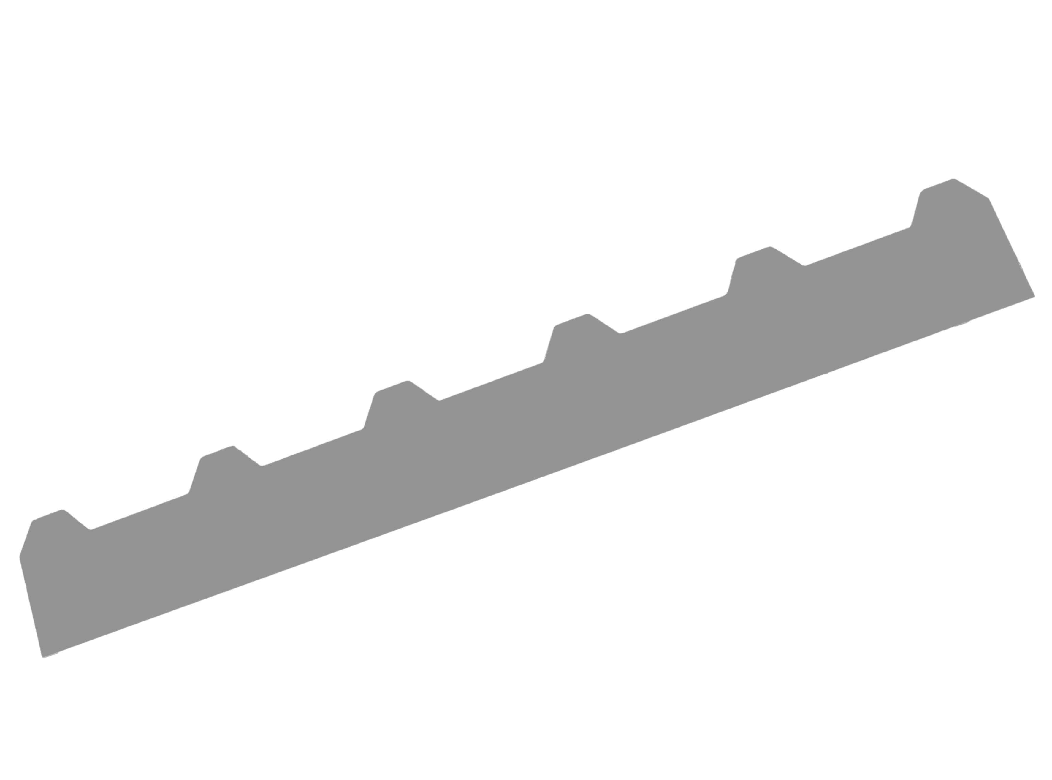 Zahnblech 35/207 | kleiner Zahn | RAL 9007